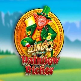 Slingo Rainbow Riches slot logo by Gaming Realms at R2pbet Casino
